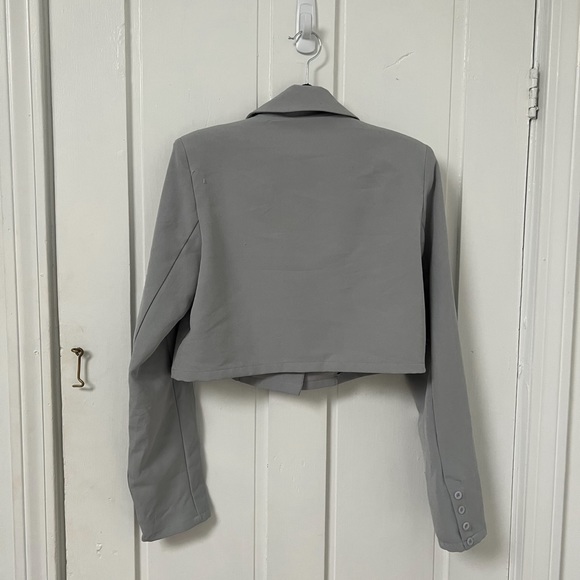 Gray Princess Polly Cropped Blazer - Picture 3 of 4